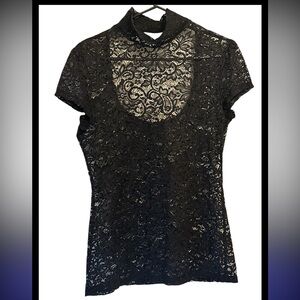 Elegant Black Lace Top